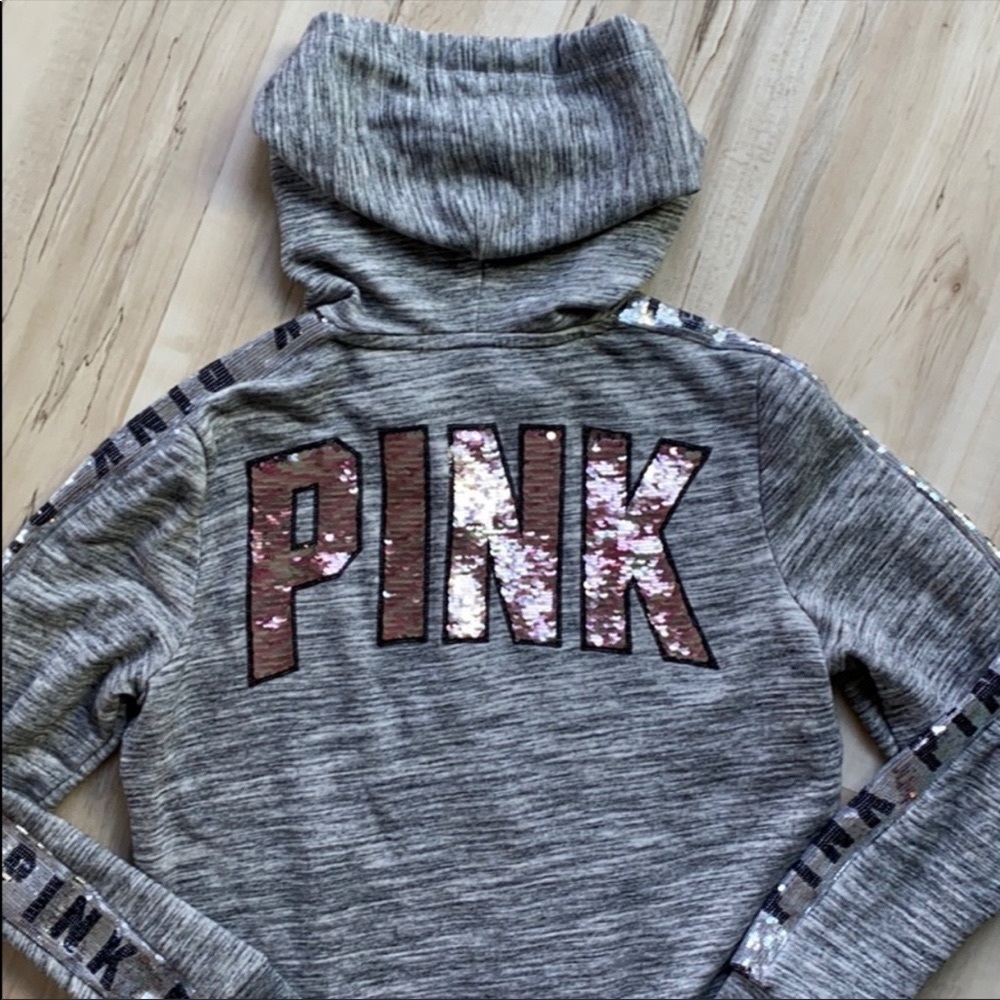 Victoria’s Secret PINK Zip up Sequin Hoodie